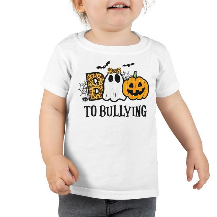 Boo To Bullying Halloween Orange Anti Bully Unity Day Kids  Toddler Tshirt