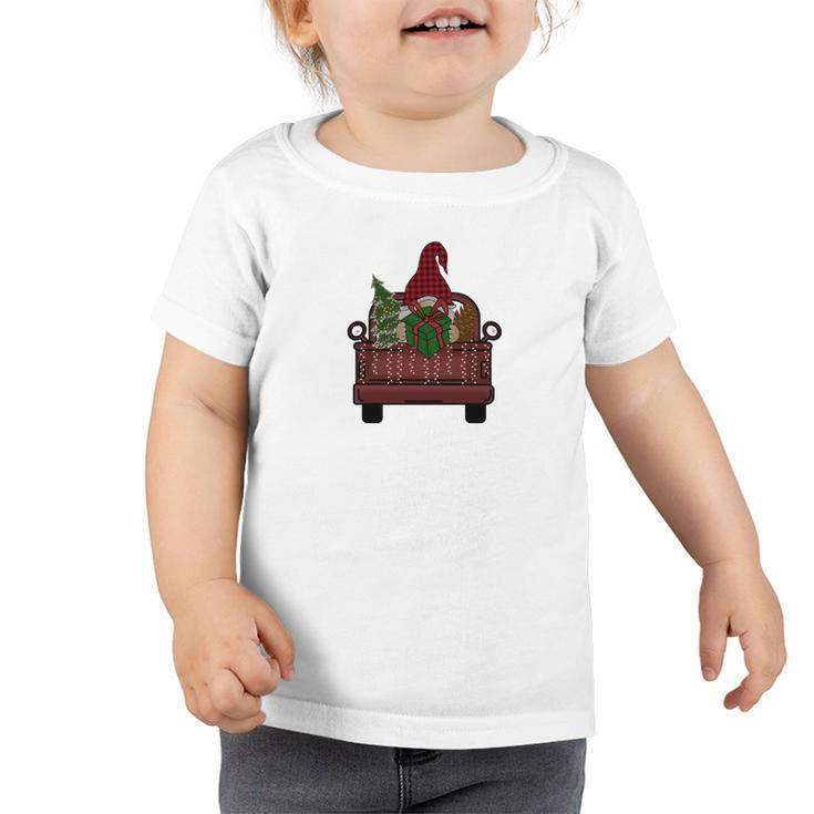 Christmas Gnomes Red Truck V2 Toddler Tshirt