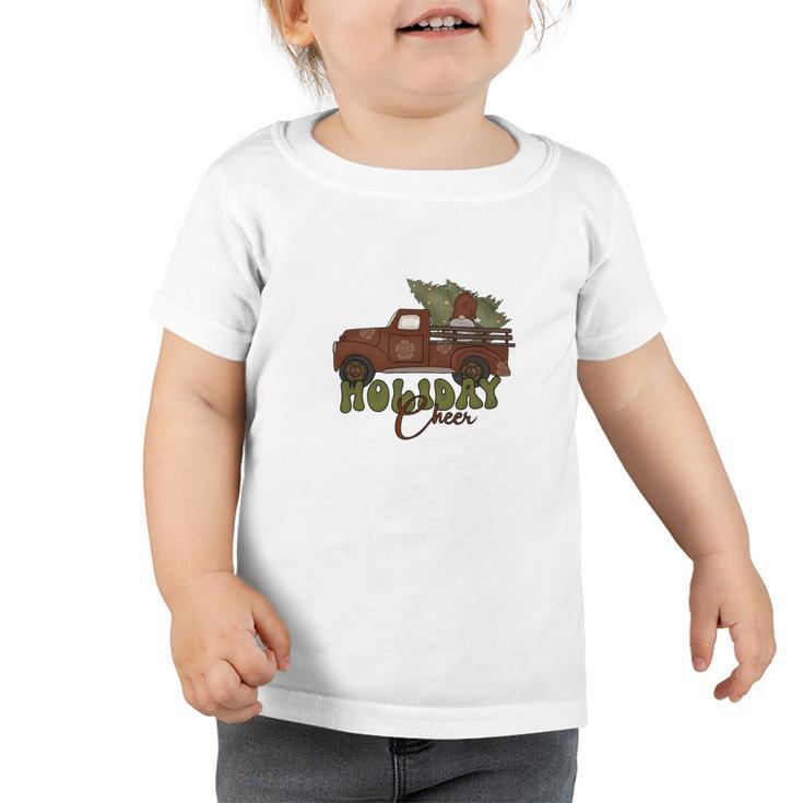 Christmas Red Truck Holiday Cheer Toddler Tshirt