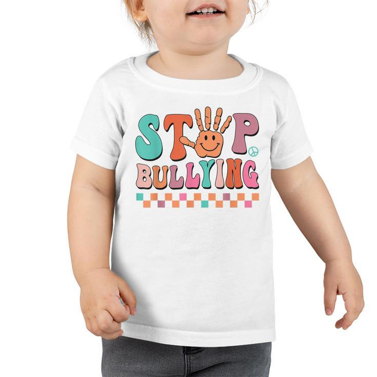 Groovy Unity Day Orange  Kid Stop Bullying Be Kind Hippie  Toddler Tshirt