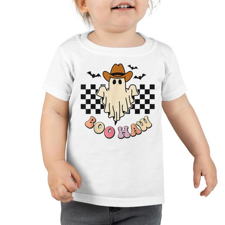 Halloween Boo Haw Ghost Western Cowboy Cowgirl Funny Spooky  V4 Toddler Tshirt