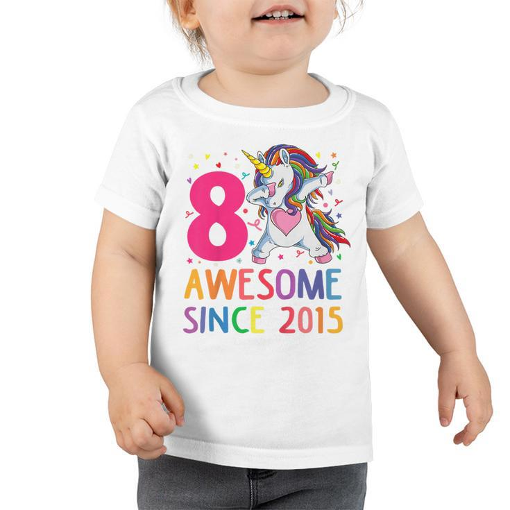 Kids 8 Years Old Unicorn Flossing 8Th Birthday Girl Unicorn Party  Toddler Tshirt