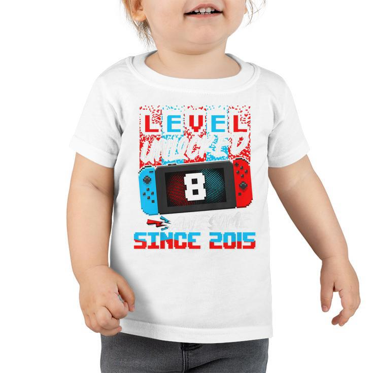 Kids Level 8 Unlocked Awesome 2015 Video Game 8Th Birthday Boys  Toddler Tshirt