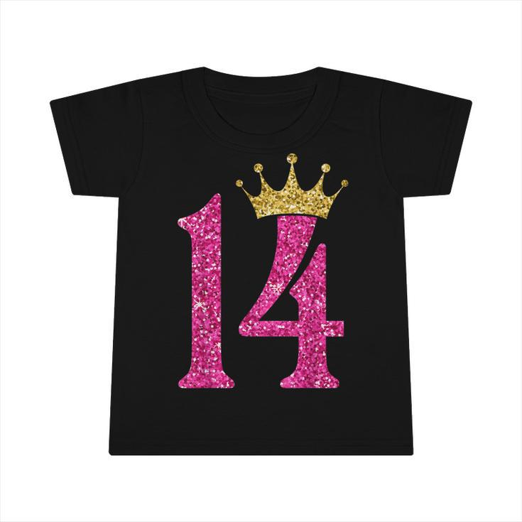 14 Year Old Gifts 14Th Birthday Girl Golden Crown Party  Infant Tshirt
