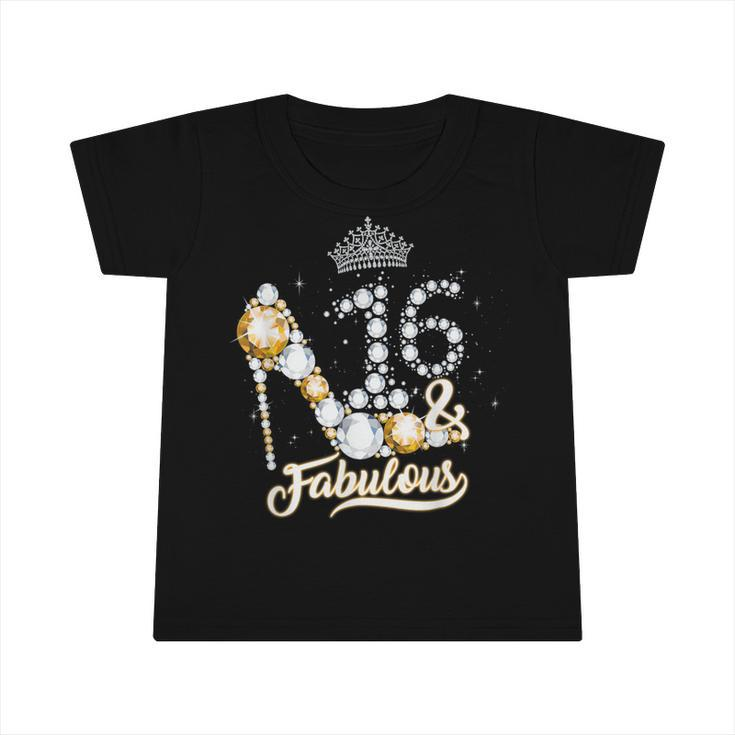 16 & Fabulous 16Th Birthday Diamond Crown Gift Women Girls  Infant Tshirt