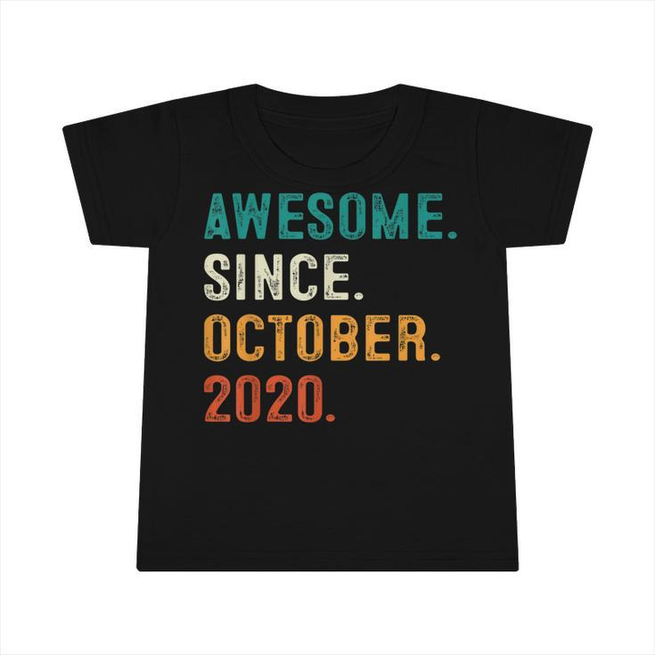 2 Years Old Gift Awesome Since October 2020 2Nd Birthday Boy  Infant Tshirt