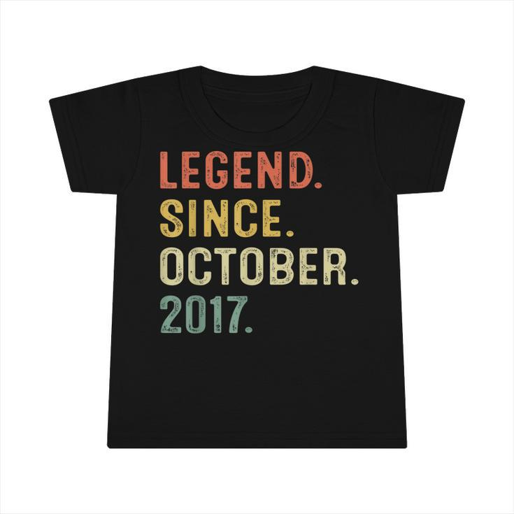 5 Years Old Gift Legend Since October 2017 5Th Birthday Boy  Infant Tshirt