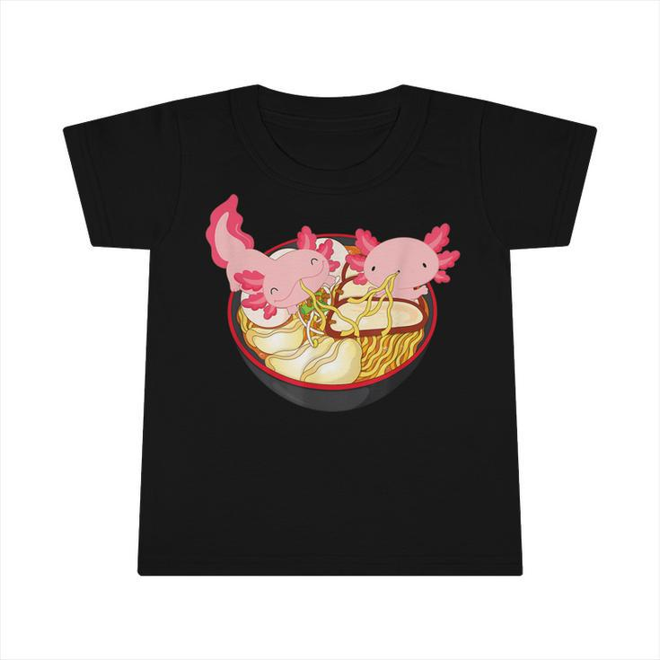 Kawaii Axolotl Eating Ramen Noodles Anime Kid N Girl Boy  Infant Tshirt