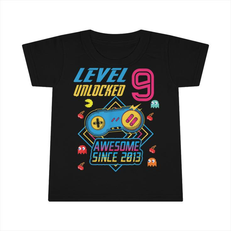 Level 9 Unlocked Boy Awesome Since 2013 Video Gamer Gift  Infant Tshirt