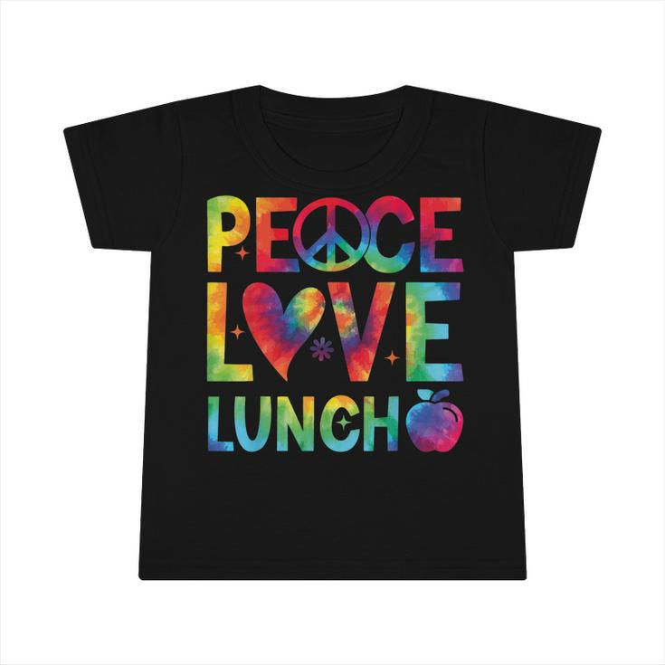 Peace Love Lunch Lady Retro Groovy Lunch Lady Back To School  Infant Tshirt