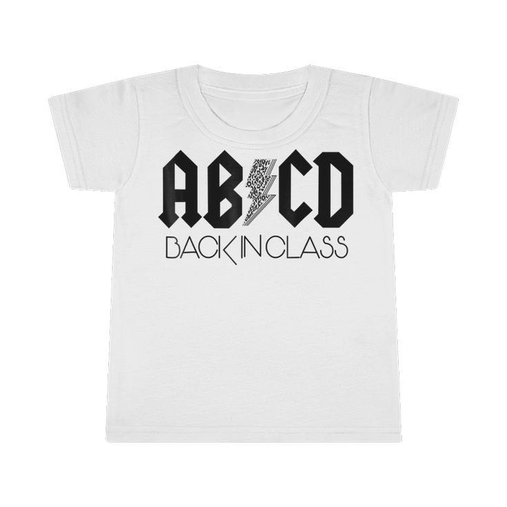 Abcd Back In Class Leopard Back To School Teacher Student  Infant Tshirt