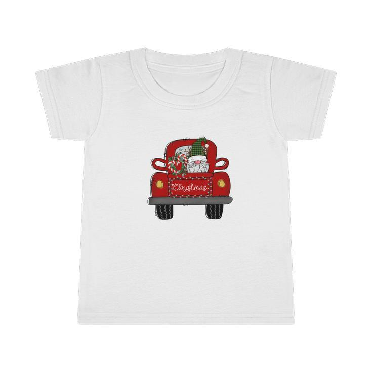 Funny Christmas Gnomes Red Truck Infant Tshirt