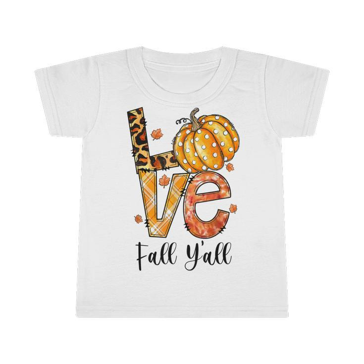Hello Fall Pumpkin Love Fall Yall Leopard Plaid Women Girls  Infant Tshirt
