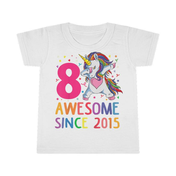 Kids 8 Years Old Unicorn Flossing 8Th Birthday Girl Unicorn Party  Infant Tshirt