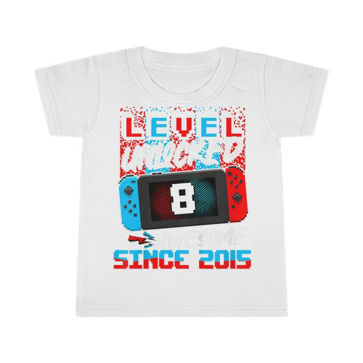 Kids Level 8 Unlocked Awesome 2015 Video Game 8Th Birthday Boys  Infant Tshirt