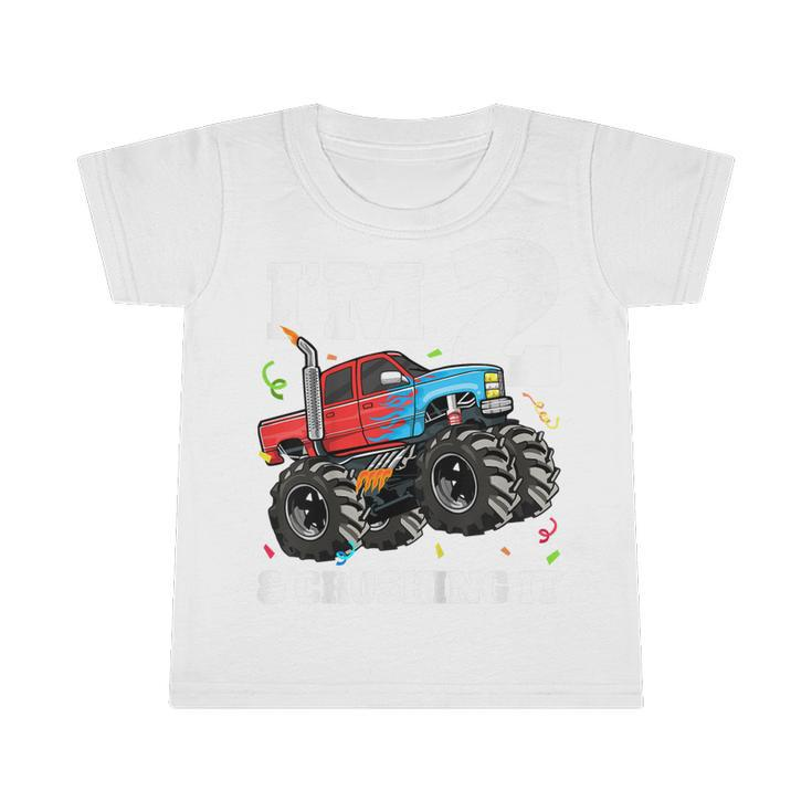 Kids Monster Truck 2Nd Birthday Boy 2 Two Year Old Toddler  Infant Tshirt