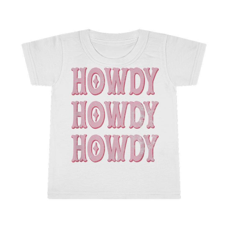 Vintage White Howdy Rodeo Retro Cowgirl & Cowboy Texas Gifts  Infant Tshirt