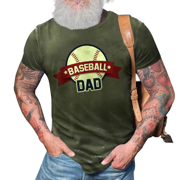 Baseball Dad Sport Coach Gifts Father Ball3D Print Casual Tshirt