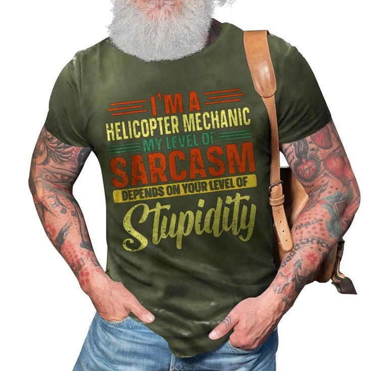 Helicopter Technician Helicopter Mechanic 3D Print Casual Tshirt