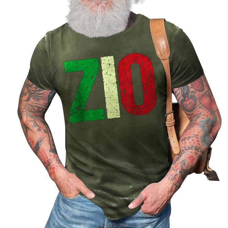 New Uncle GiftItalian Zio Italian American Uncles 3D Print Casual Tshirt