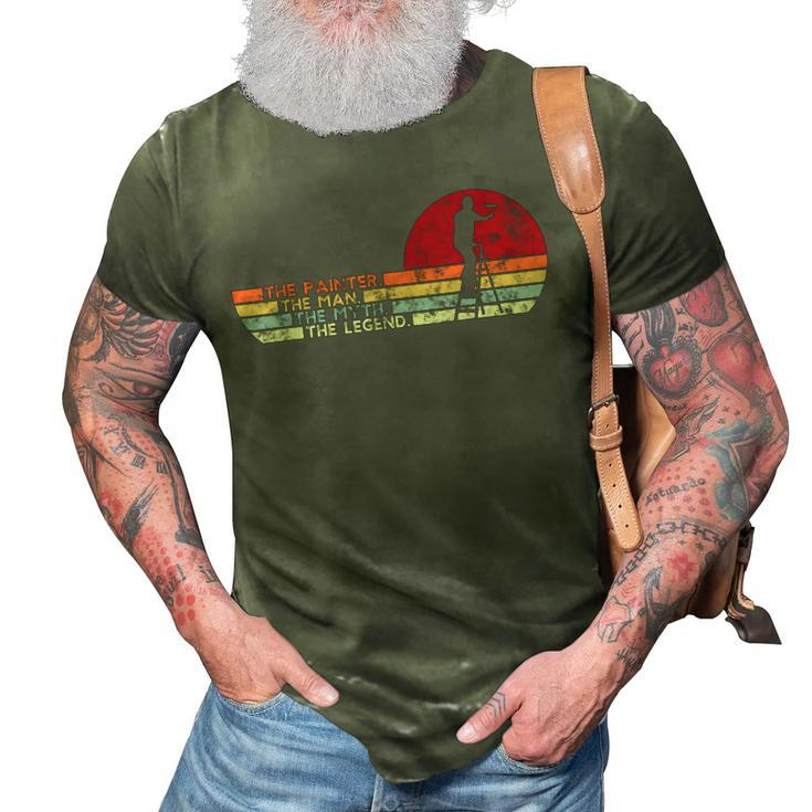 Painter The Man Myth Legend Retro Style House Painter Dad 3D Print Casual Tshirt
