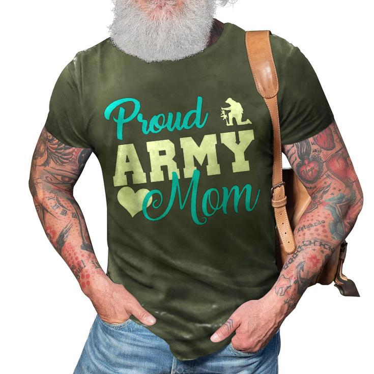 Proud Army Mom Military Mother Family Gift Army Mom3D Print Casual Tshirt