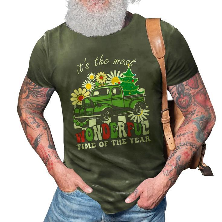 Retro Christmas Its The Most Wonderful Time Of The Year 3D Print Casual Tshirt