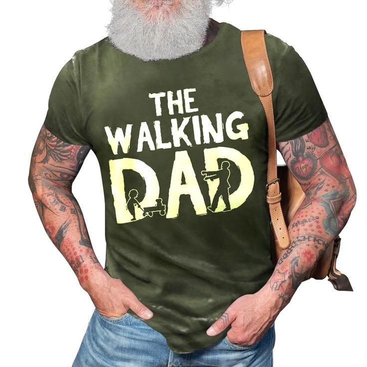 The Walking Dad Son Father Papa Daddy Stepdad Fatherhood Gift For Mens 3D Print Casual Tshirt