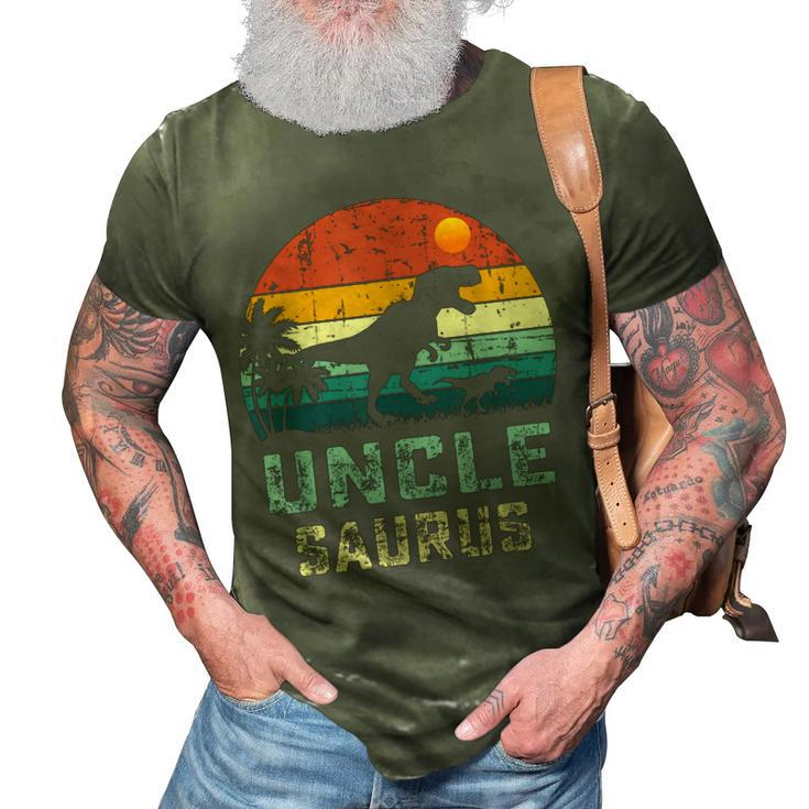 Vintage Unclesaurus Fathers DayRex Uncle Saurus Men Dad 3D Print Casual Tshirt