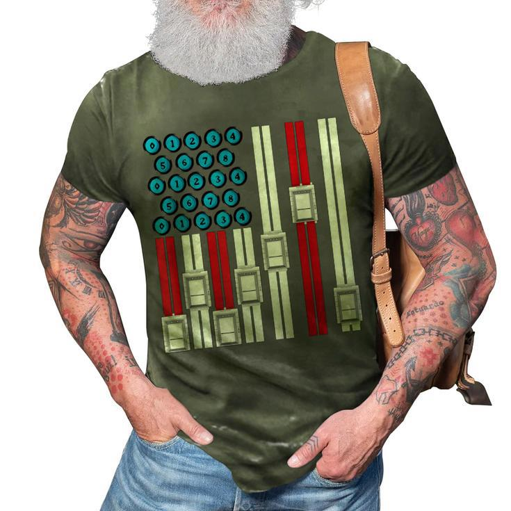 4Th Of July Elevator Mechanic Engineer Usa Elevator 3D Print Casual Tshirt