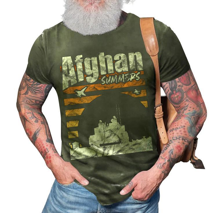 Afghan Summers Afghanistan Veteran Army Military Vintage 3D Print Casual Tshirt