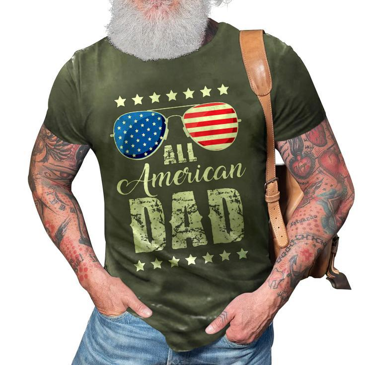 All American Dad 4Th Of July T  Fathers Day Men Daddy 3D Print Casual Tshirt