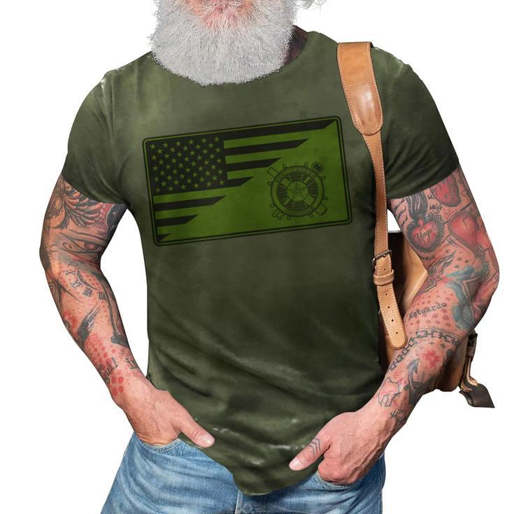 Army Logistics Branch American Flag 3D Print Casual Tshirt