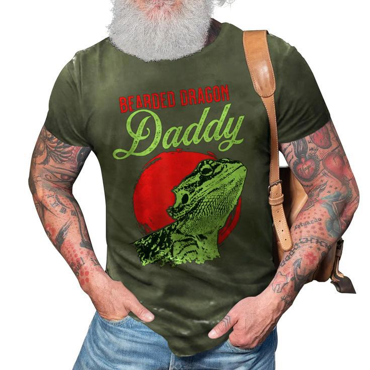 Bearded Dragon Daddy Father Dad Bearded Dragon 3D Print Casual Tshirt