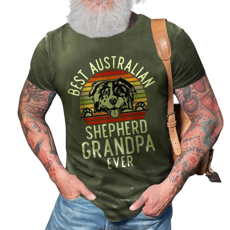 Best Australian Shepherd Grandpa Ever 3D Print Casual Tshirt