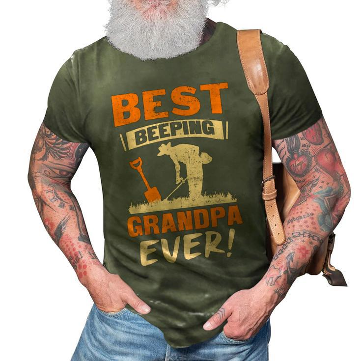 Best Beeping Grandpa Ever Metal Detecting Funny Gift Gift For Mens 3D Print Casual Tshirt