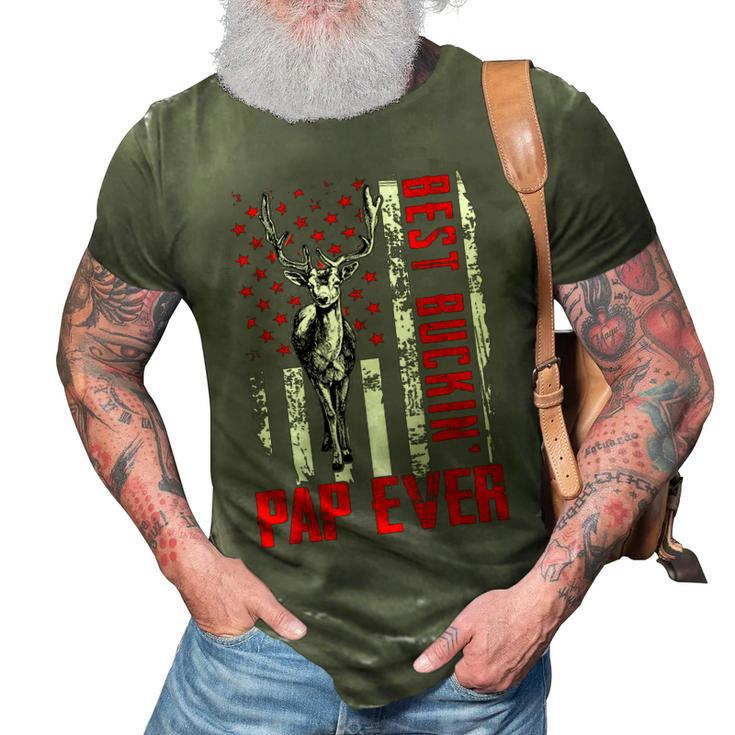 Best Buckin Pap Ever  Deer Hunting Fathers Day Gift 3D Print Casual Tshirt