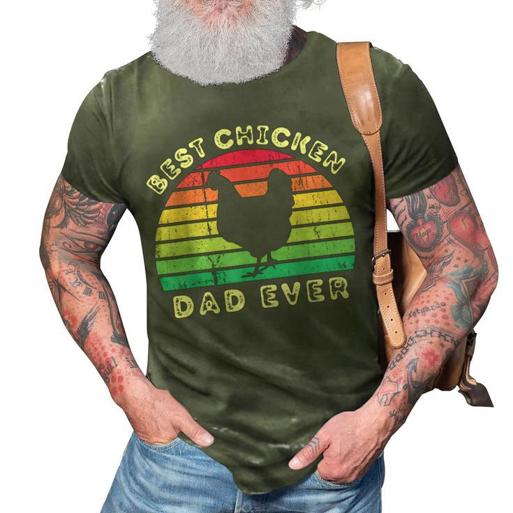 Best Chicken Dad Ever For Men Fathers Day 3D Print Casual Tshirt