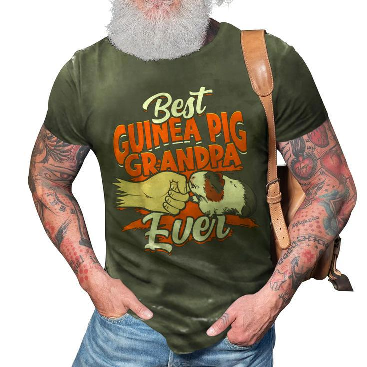 Best Guinea Pig Grandpa Ever Rodent Pet Owner Guinea Pig Gift For Mens 3D Print Casual Tshirt