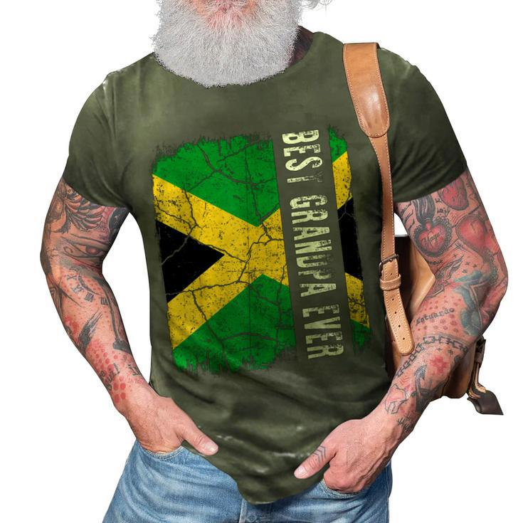 Best Jamaican Grandpa Ever Jamaica Grandpa Fathers Day Gift 3D Print Casual Tshirt