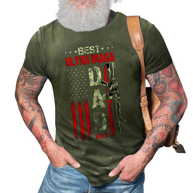 Best Ultra Maga Dad Ever Usa Flag Pro Gun 2Nd Admendmend Gift For Mens 3D Print Casual Tshirt