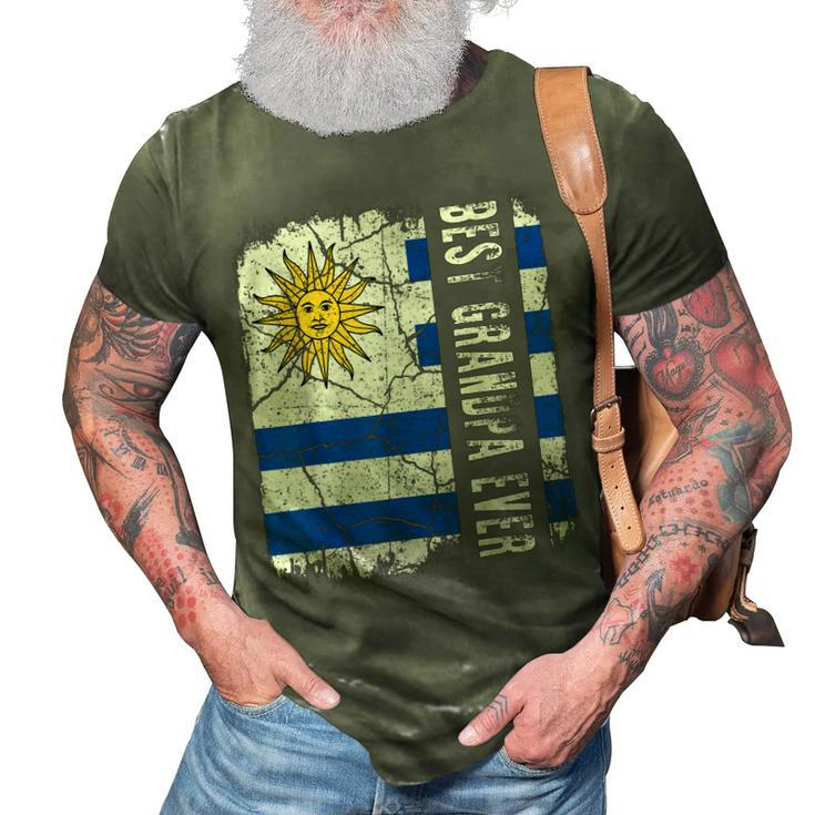 Best Uruguayan Grandpa Ever Uruguay Grandpa Fathers Day 3D Print Casual Tshirt