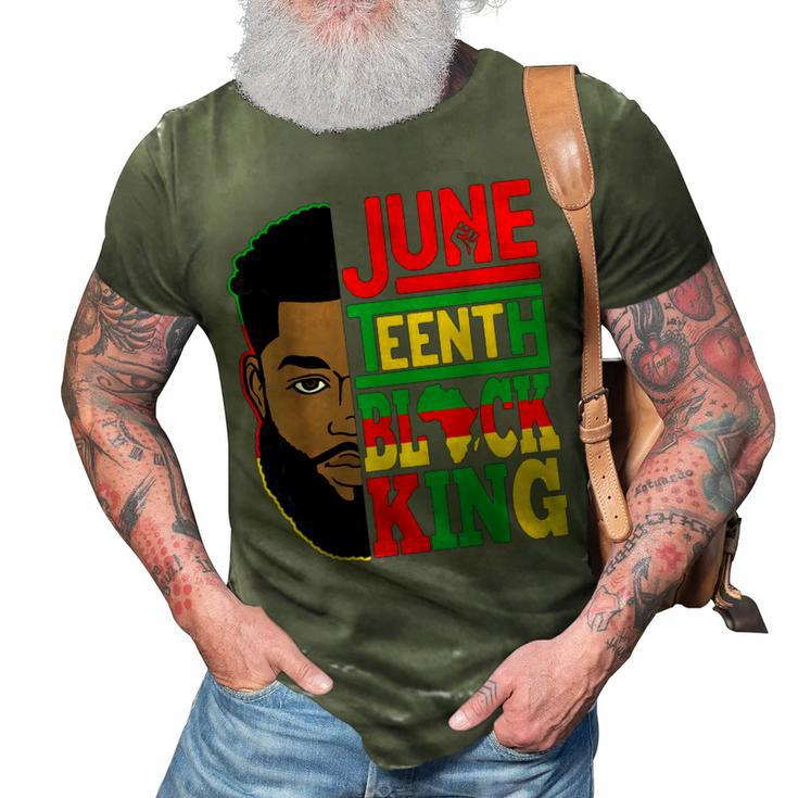 Black Fathers Day Freeish 1865 Junenth Black King History 3D Print Casual Tshirt