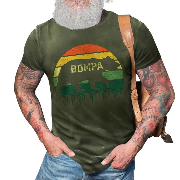 Bompa Grandpa Gifts Bompa Bear Gift For Mens 3D Print Casual Tshirt