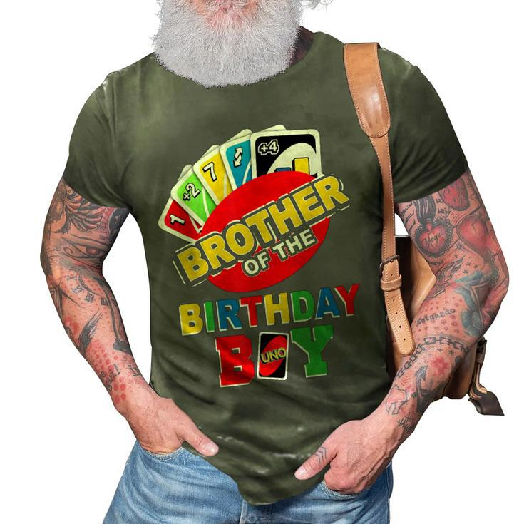 Brother Of The Birthday Boy  Uno Daddy Papa Father 1St 3D Print Casual Tshirt