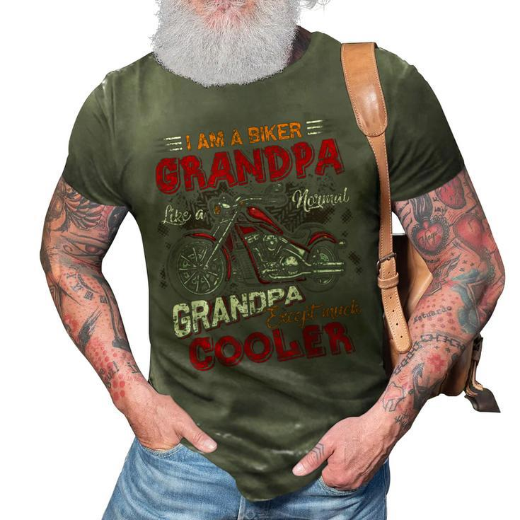 Car Bike Motorcycle Lover I Am A Cool Biker Grandpa 3D Print Casual Tshirt