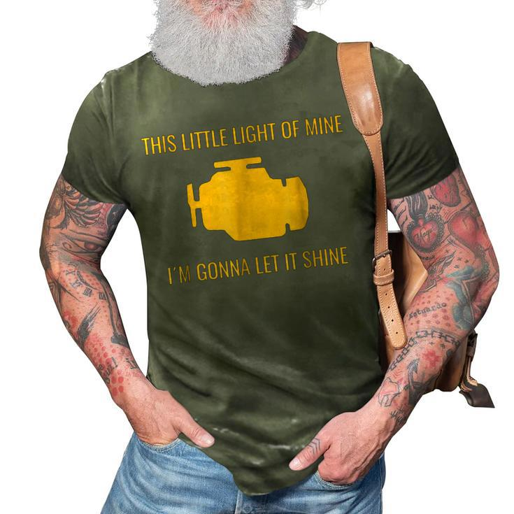 Check Engine Light Funny Automotive Mechanic 3D Print Casual Tshirt