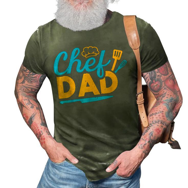 Chef Dad Sous Chefs Culinary Kitchen Cooking Lovers 3D Print Casual Tshirt