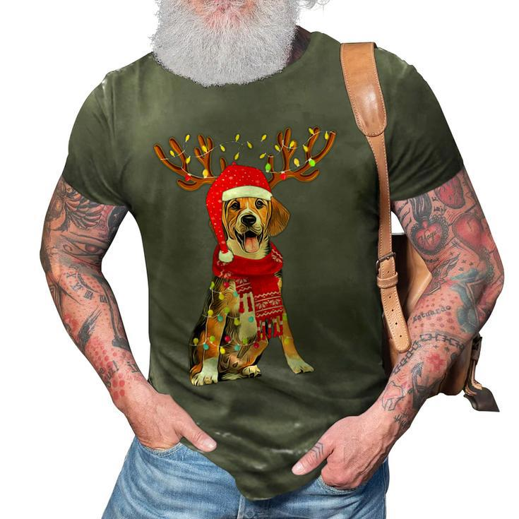 Christmas Lights Beagle Dog Lover Dog Dad Dog Mom 3D Print Casual Tshirt