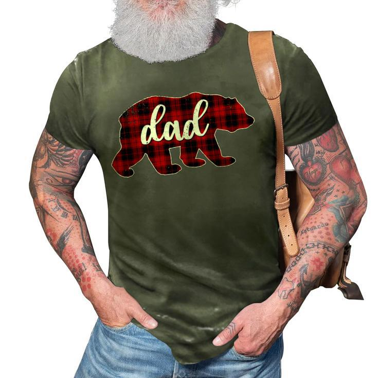 Christmas Red Plaid Dad Buffalo Matching Family Papa Pajama 3D Print Casual Tshirt